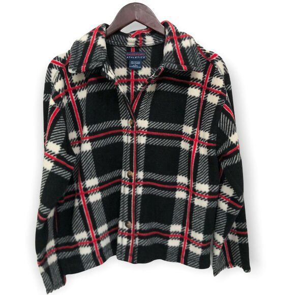Vintage Jackets & Blazers - Vintage 90’s Cropped Flannel Plaid Jacket Women’s Small